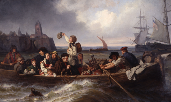 Antonie Volkmar, Abschied der Auswanderer, 1860 (Quelle: Deutsches Historisches Museum, Berlin)