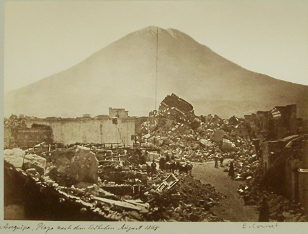 Arequipa, Plaza nach dem Erdbeben August 186 (Quelle: Reiss-Engelhorn-Museen)